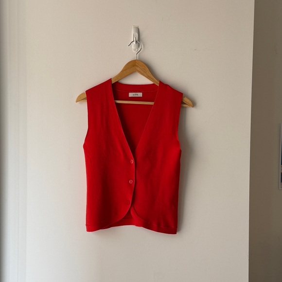COS Tops - Vibrant Red Vest